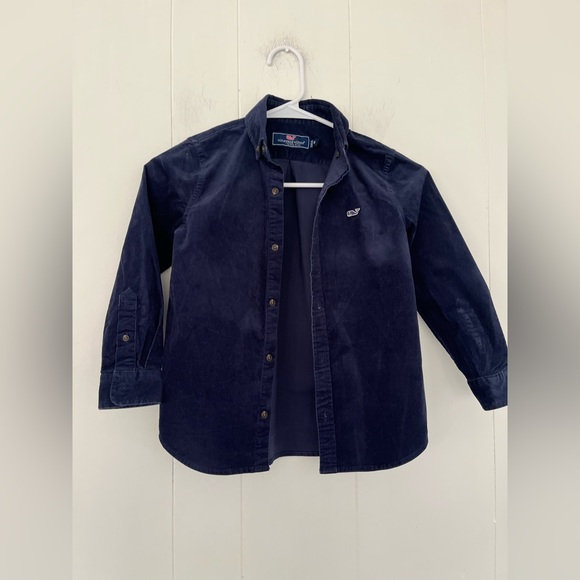 Vineyard Vines Corduroy Button-Down Nautical Navy Size 6 Worn ONE Time - Picture 3 of 9